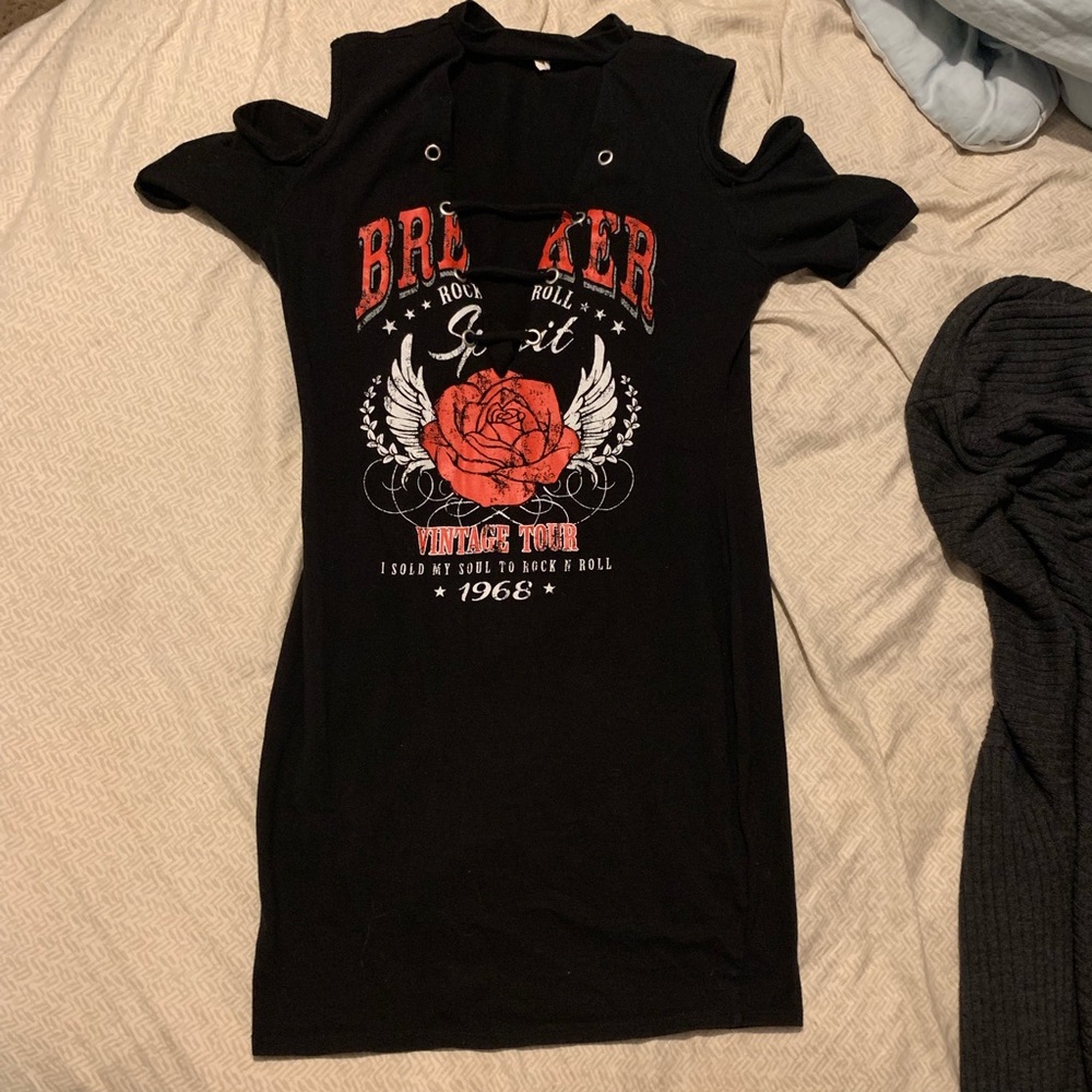 Fashion Nova rock t-shirt dress